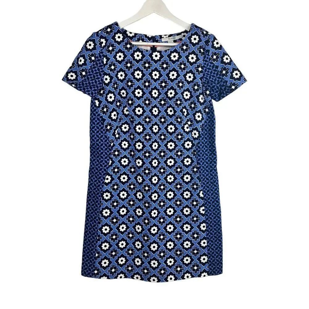 Boden Pippa Blue Floral Shift Dress size 8R